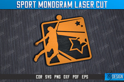 Personalized Sports Decor | Sport Monogram | Gift Idea | Wall Décor | CNC file SVG Fly Design 