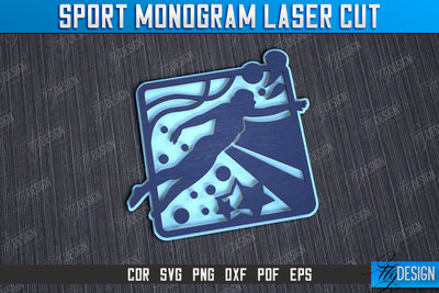 Personalized Sports Decor | Sport Monogram | Gift Idea | Wall Décor | CNC file SVG Fly Design 