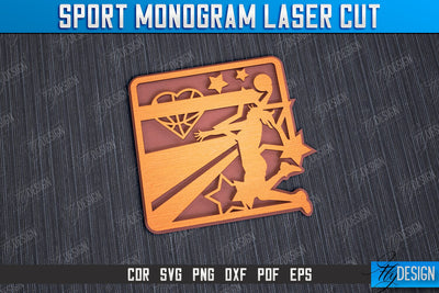 Personalized Sports Decor | Sport Monogram | Gift Idea | Wall Décor | CNC file SVG Fly Design 