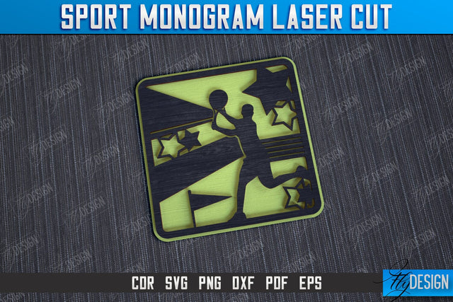 Personalized Sports Decor | Sport Monogram | Gift Idea | Wall Décor | CNC file SVG Fly Design 