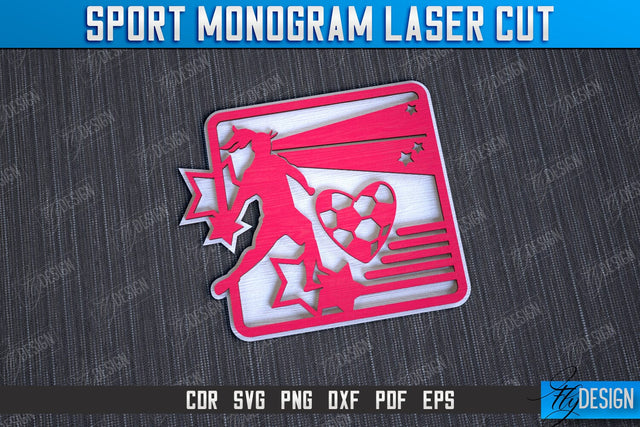 Personalized Sports Decor | Sport Monogram | Gift Idea | Wall Décor | CNC file SVG Fly Design 