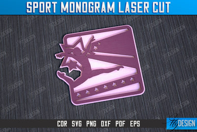 Personalized Sports Decor | Sport Monogram | Gift Idea | Wall Décor | CNC file SVG Fly Design 