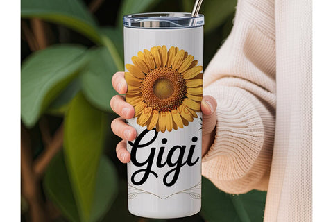 Personalized Sunflower 20oz Tumbler Wrap Sublimation DesignSVG 