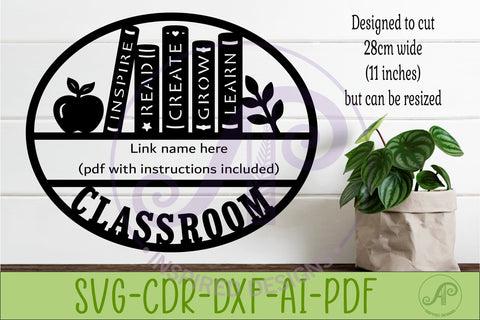 Personalized Teacher Classroom Sign SVG. Teacher decor SVG APInspireddesigns 