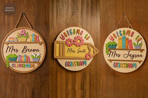 Personalized Teacher Door Sign Svg Bundle SVG SvgOcean 