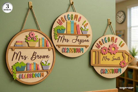 Personalized Teacher Door Sign Svg Bundle SVG SvgOcean 