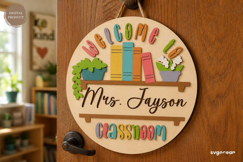 Personalized Teacher Door Sign Svg Bundle SVG SvgOcean 