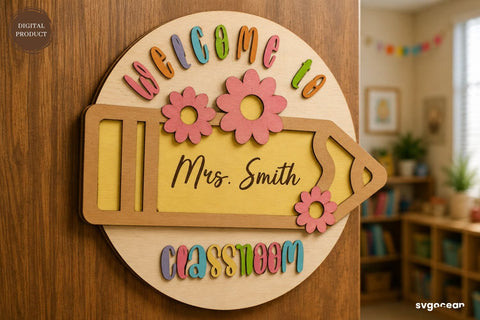 Personalized Teacher Door Sign Svg Bundle SVG SvgOcean 
