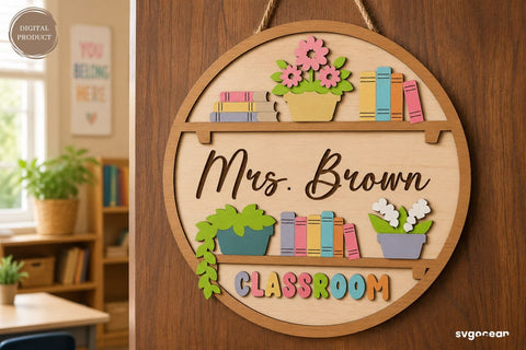 Personalized Teacher Door Sign Svg Bundle SVG SvgOcean 