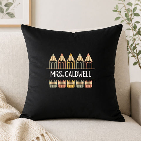 Personalized Teacher Pencil Name Machine Embroidery Design Back to School Embroidery File Embroidery/Applique DESIGNS PatternFeed8 
