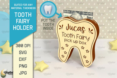 Personalized Tooth Fairy Money Holder Laser Cut SVG Evgenyia Guschina 