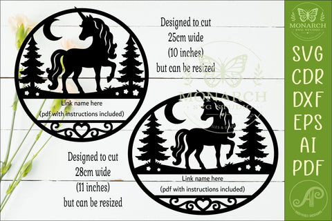 Personalized Unicorn Name Sign SVG, Fantasy Nursery Decor SVG APInspireddesigns 