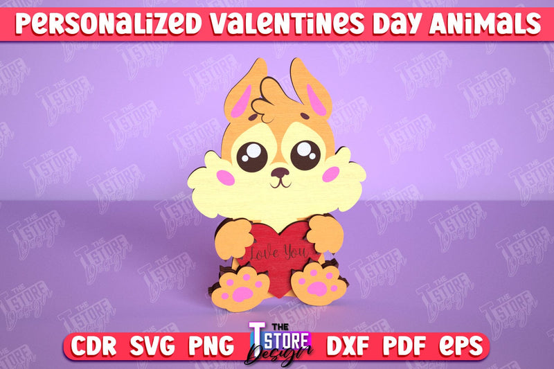 Personalized Valentine’s Day Hamster | Romantic Gift | Animals Shape | CNC File SVG The T Store Design 