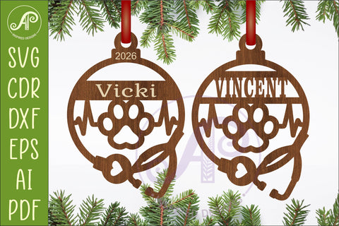 Personalized Veterinarian Christmas Ornament SVG, Vet Nurse SVG APInspireddesigns 