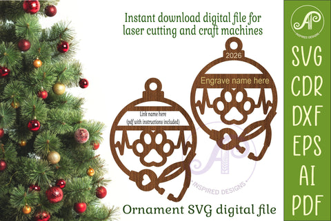 Personalized Veterinarian Christmas Ornament SVG, Vet Nurse SVG APInspireddesigns 