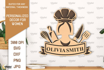 Personalized Wall Decor For Women Laser Cut. Wall Decor SVG SVG Evgenyia Guschina 