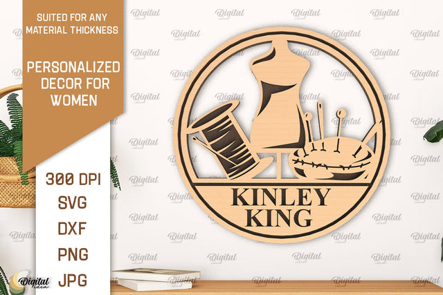 Personalized Wall Decor For Women Laser Cut. Wall Decor SVG SVG Evgenyia Guschina 