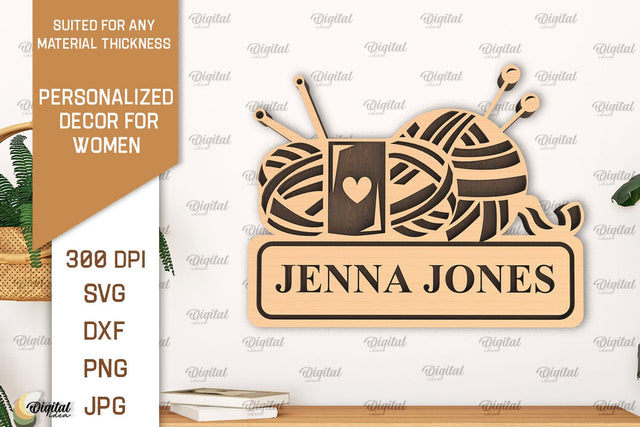 Personalized Wall Decor For Women Laser Cut. Wall Decor SVG SVG Evgenyia Guschina 