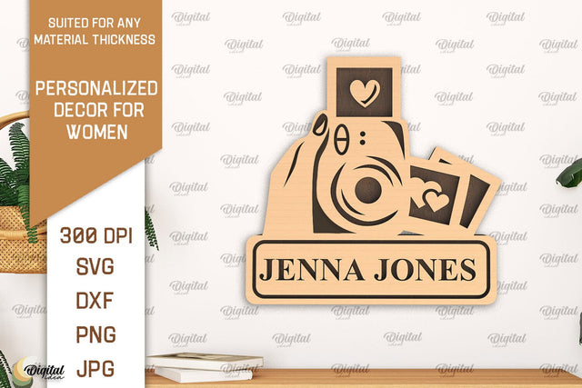 Personalized Wall Decor For Women Laser Cut. Wall Decor SVG SVG Evgenyia Guschina 