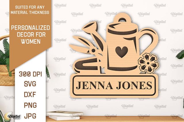 Personalized Wall Decor For Women Laser Cut. Wall Decor SVG SVG Evgenyia Guschina 