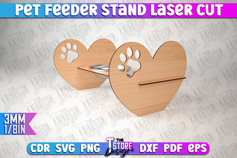 Pet Bowls Stand SVG | Pet Feeder Stand Laser Cutting Files | CNC Files SVG The T Store Design 