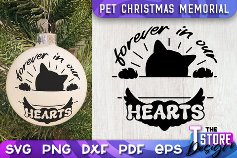 Pet Christmas Memorial Bundle | Christmas Ornament | Paw Print | Christmas Tree Toy | CNC Files SVG The T Store Design 