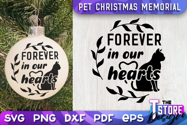 Pet Christmas Memorial | Christmas Ornament | Paw Print | Christmas Tree Toy | CNC File SVG The T Store Design 