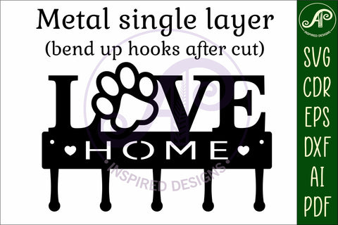 Pet LOVE Key holder designs for wood and metal SVG APInspireddesigns 