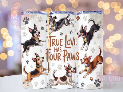 Pet Love Quote Dog Mom Tumbler Wrap, Dog Mom Tumbler, Pet Lover Gift, Paw Print Design, Sublimation Template, 20oz Tumbler Wrap, Animal Love Quote Sublimation SvggirlplusArt 
