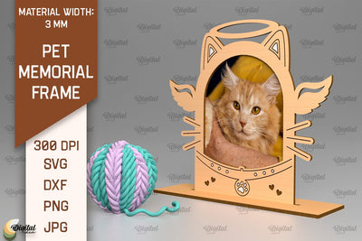 Pet Memorial Frame Laser Cut. Personalized Frame SVG SVG Evgenyia Guschina 