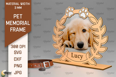 Pet Memorial Frame Laser Cut. Personalized Frame SVG SVG Evgenyia Guschina 