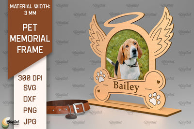 Pet Memorial Frame Laser Cut. Personalized Frame SVG SVG Evgenyia Guschina 