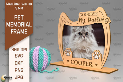 Pet Memorial Frame Laser Cut. Personalized Frame SVG SVG Evgenyia Guschina 