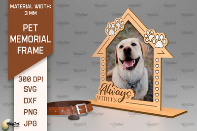 Pet Memorial Frame Laser Cut. Personalized Frame SVG SVG Evgenyia Guschina 