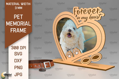 Pet Memorial Frame Laser Cut. Personalized Frame SVG SVG Evgenyia Guschina 