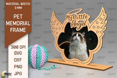 Pet Memorial Frame Laser Cut. Personalized Frame SVG SVG Evgenyia Guschina 