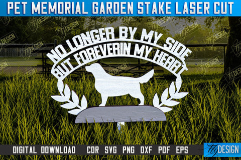 Pet Memorial Garden Stakes Laser Cut Bundle | Laser Flower Stakes Design | CNC Files SVG Fly Design 