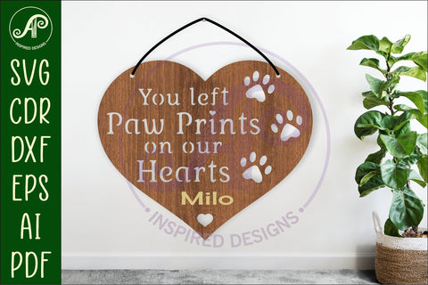 Pet memorial heart wall sign, SVG file. vector sign SVG APInspireddesigns 