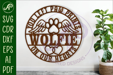 Pet Memorial name wall art sign, SVG personalized sign SVG APInspireddesigns 