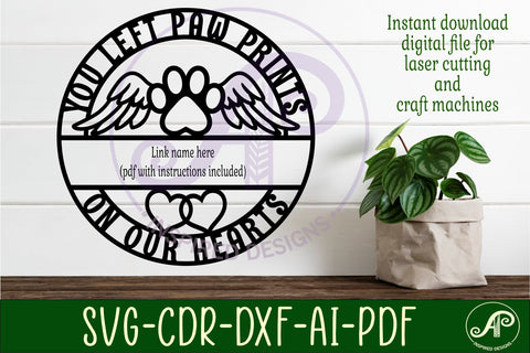 Pet Memorial name wall art sign, SVG personalized sign SVG APInspireddesigns 