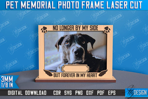 Pet Memorial Photo Frame Laser Cut Bundle | Photo Frame Laser Cut | Animals Photo Frame Design SVG Fly Design 