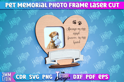 Pet Memorial Photo Frame Laser Cut | Photo Frame Laser Cut | Animals Photo Frame Design SVG The T Store Design 