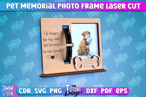 Pet Memorial Photo Frame Laser Cut | Photo Frame Laser Cut | Animals Photo Frame Design SVG The T Store Design 
