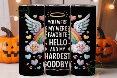 Pet Memorial Rainbow Tumbler Wrap Sublimation PixelChick 