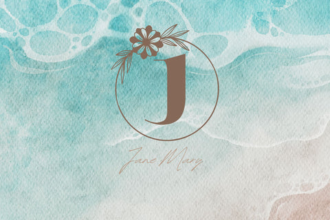 Petal Flower Monogram Font Dm Letter Studio 