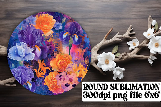 Petal Ornaments Car Coaster Perfection Keychain PNG Sublimation afrosvg 