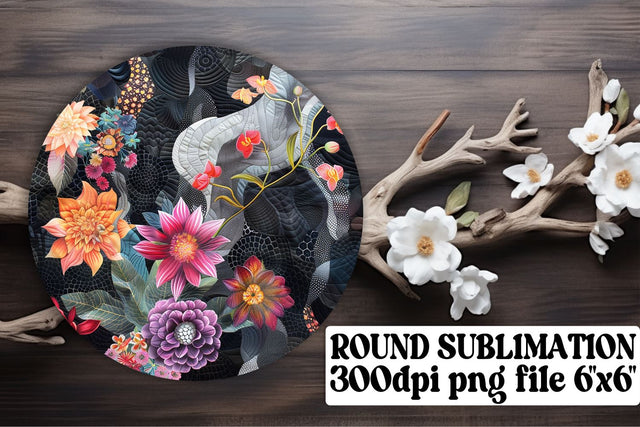 Petal Parade Ornaments Car Coaster Design Keychain PNG Sublimation afrosvg 