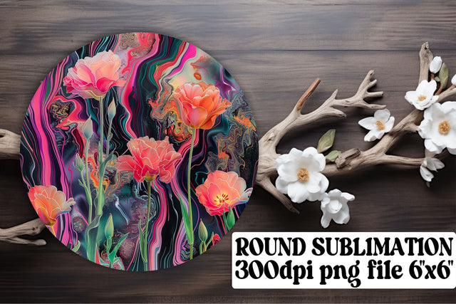 Petal Parade Ornaments Car Coaster Sublimation Keychain PNG Sublimation afrosvg 