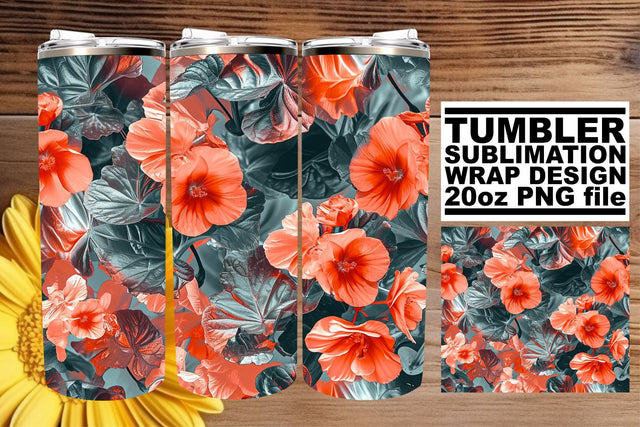 Petal Parade Tumbler Wrap: Spring Blossoms Sublimation afrosvg 