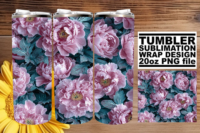 Petal Parade Tumbler Wrap: Vibrant Blossoms Sublimation afrosvg 